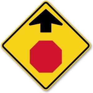  Stop Symbol and Arrow Pointing Up Diamond Grade Sign, 30 