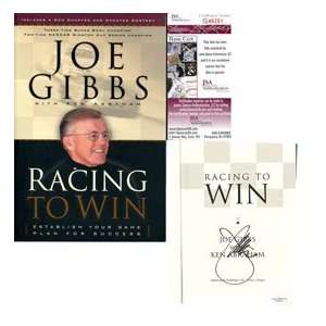  Joe Gibbs Autographed Racing to Win Book Sports 