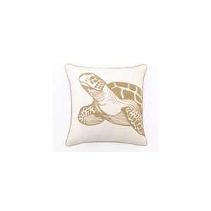 Sea Turtle Embroidered Pillow 18X18