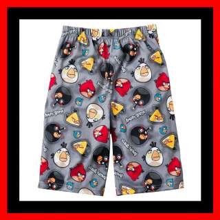 NWT Boys ANGRY BIRDS Lounge shorts Pajama Long Length HTF SOLD OUT 