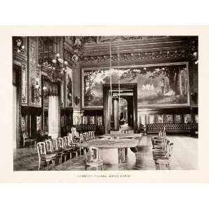 1905 Halftone Print Interior Gaming Saloon Casino Monte Carlo Monaco 