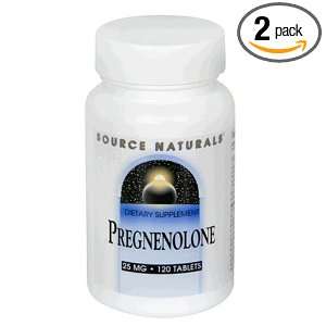  Source Naturals Pregnenolone 25mg, 120 Tablets (Pack of 2 