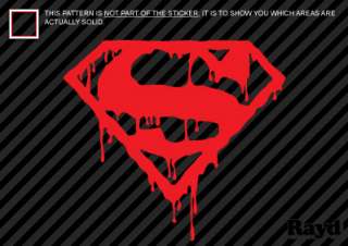 DEATH OF SUPERMAN Sticker Decal bleeding blood  