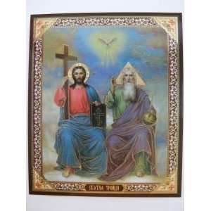HOLY TRINITY NEW TESTAMENT Christian Orthodox Icon (Lithograph 6x7in 