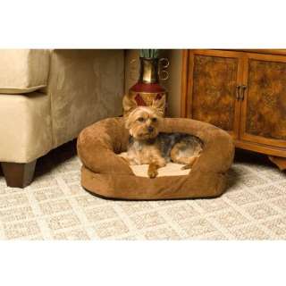 DELUXE ORTHO BOLSTER SLEEPER SMALL BROWN DOG BED  