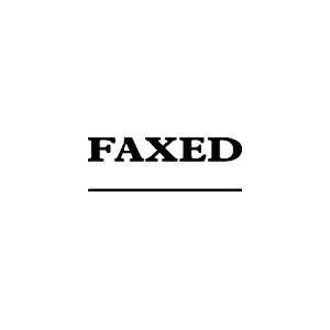  FAXED With one Underline Self Inking Stamp  Red: Office 