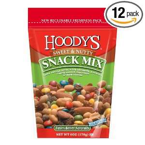 Hoodys Sweet & Nutty Snack Mix, 6 Ounce Gusset Bags (Pack of 12 
