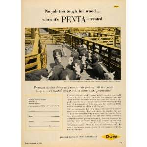  1953 Ad Dow Chemical Co. Union Stockyard Co Cattle Farm 