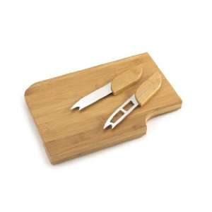    Piece Bamboo Cheese Cutting Board and Knife Set: Kitchen & Dining