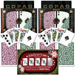   Cards bur/grn + 2012 WSOP Entry (Playing Cards)