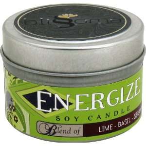  Energize Aromatherapy Soy Candle   8 oz Travel Tin