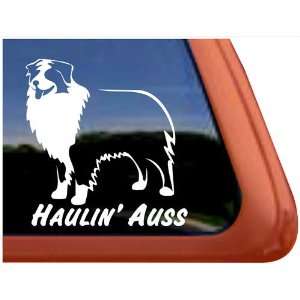  Haulin Auss Australian Shepherd Dog Vinyl Window Decal 