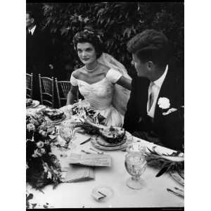  Sen. John Kennedy and His Bride Jacqueline in Their 