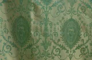 From 1920s France Green & Gold Silk Damask  