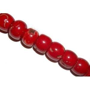  Red coral rondellel gemstone beads, approximately 20x14mm 