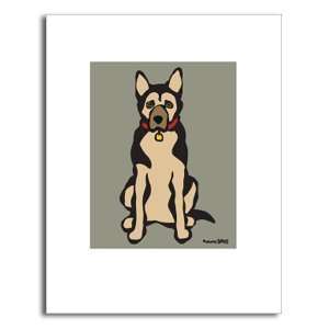   Dog Print. German Shepherd (Standing) by Marc Tetro (11 x 14 inches