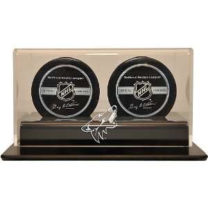  Caseworks Phoenix Coyotes 2 Puck Display Case: Sports 