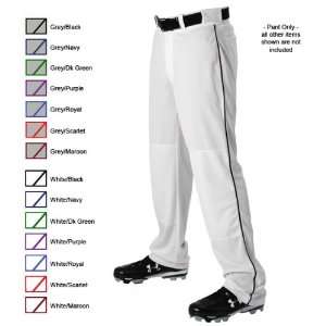  Alleson 605WLB Adult Baseball Pants With Braid GR/SC 