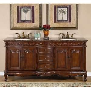  HYP 8034 BB UIC 72 72 Double Sink Cabinet   Baltic Brown 