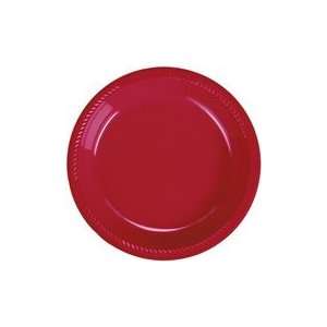  Candy Apple Red Dinner Plates Plastic 20 Count: Everything 