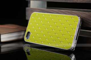 Light Yellow Luxury Bling Crystal Star Hard Case+Free Film For iPhone 