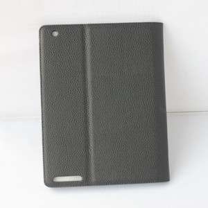 Book Style Black Leather Case Cover for Apple iPad 2 with Stand Black 