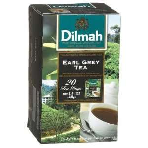 Dilmah Earl Grey Tea, 20 ct Foil Wrapped Tea Bags, 6 ct (Quantity of 1 