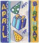 Scout APRIL BIRTHDAY Fun Patches Crests GIRL/BOY/GUIDES  