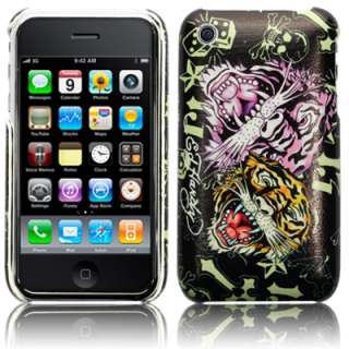 Estuche de Ed Hardy para iPhone 3G 3GS   2 tigres de Apple