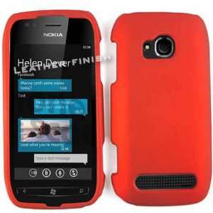  Nokia Lumia N710 Honey Dark Red, Leather Finish Hard Case 
