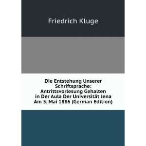   Jena Am 5. Mai 1886 (German Edition) Friedrich Kluge Books