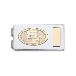 49ers 5/8 Gold Plated Oval Logo on Two Tone (Nickel Plated with Gold 