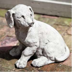  Campania Lab Puppy Garden Statue, Greystone: Patio, Lawn 