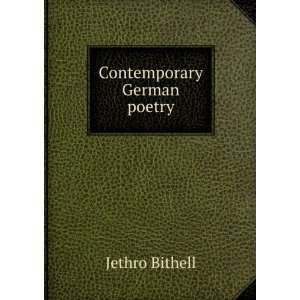  Contemporary German poetry Jethro Bithell Books