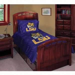  LSU Tigers Comforter Set   Twin/Full Bed Sports 