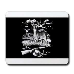  Mousepad (Mouse Pad) Deer Hunting Buck Doe Rifle and Hat 