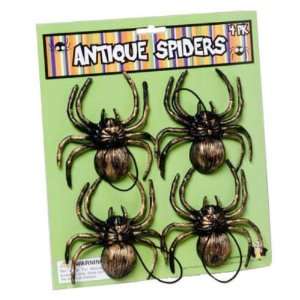  Antique Bronze Color Spiders 4 Pack Case Pack 48