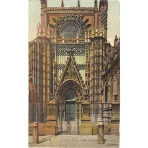  1910 Vintage Postcard Door of the Bell Tower   Cathedral 