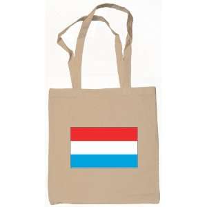 Luxembourg Flag Canvas Tote Bag Natural