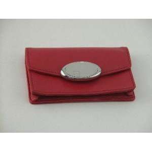  APPLE RED CARD CASE W/ OVAL ENG. PLATE, 