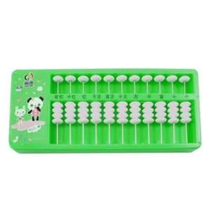   Green Plastic Frame 11 Digits Japanese Soroban Abacus: Toys & Games