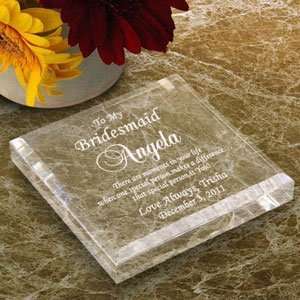  Personalized Bridal Party Keepsake & Paperweight Health 