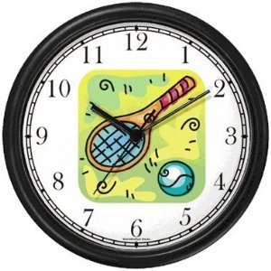  Tennis Racket and Ball Tennis Theme Wall Clock by 
