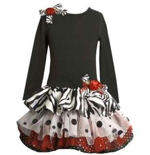 New Bonnie Jean Girls Ruffle Christmas Dress size 4 NWT  
