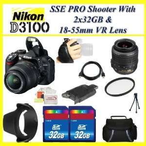  Nikon D3100 14.2mp Digital SLR Camera with 18 55mm F/3.5 5 