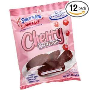 Sweet N Low Sugar Free Cherry Cremes, 3.25 Ounce Packages (Pack of 12 