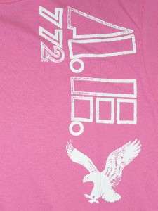 American Eagle Mens Heritage Pink Graphic T Shirt NWT  