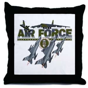 Throw Pillow US Air Force with Planes and Fighter Jets 