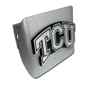  Texas Christian University TCU Brushed Chrome Hitch Cover 