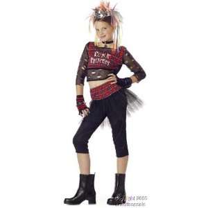   Punk Rock Girl Halloween Costume (Size: Small 6 8): Toys & Games